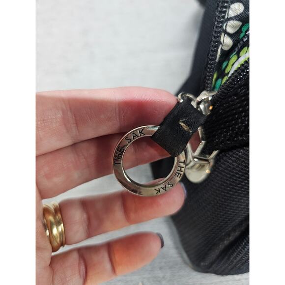 The Sak Black Rectangular woven shoulder bag with floral print liner - Picture 8 of 11